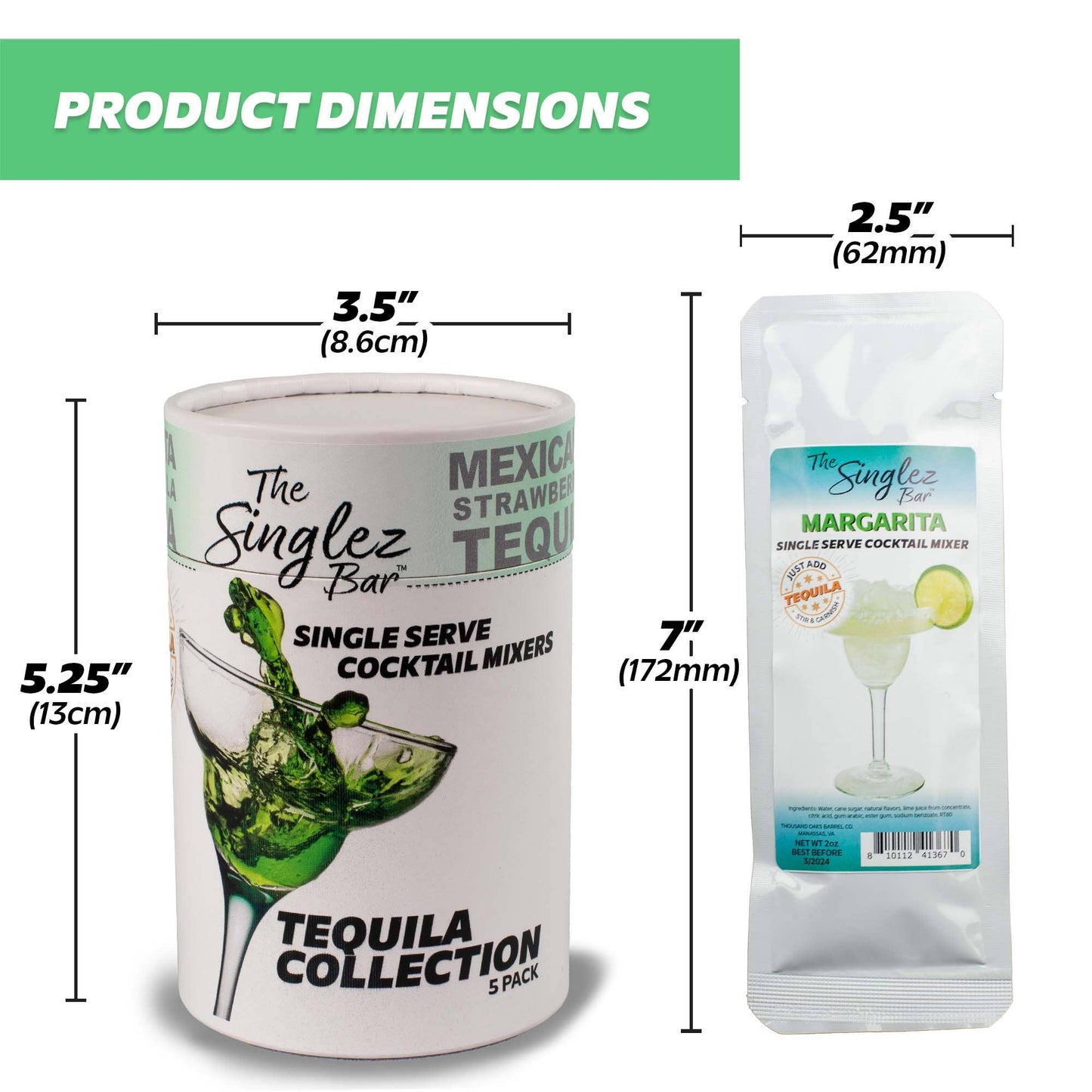Tequila Collection- 5-Pack Single Serve Mixers