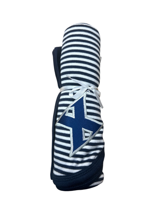 Xavier University Musketeers Striped Baby Blanket