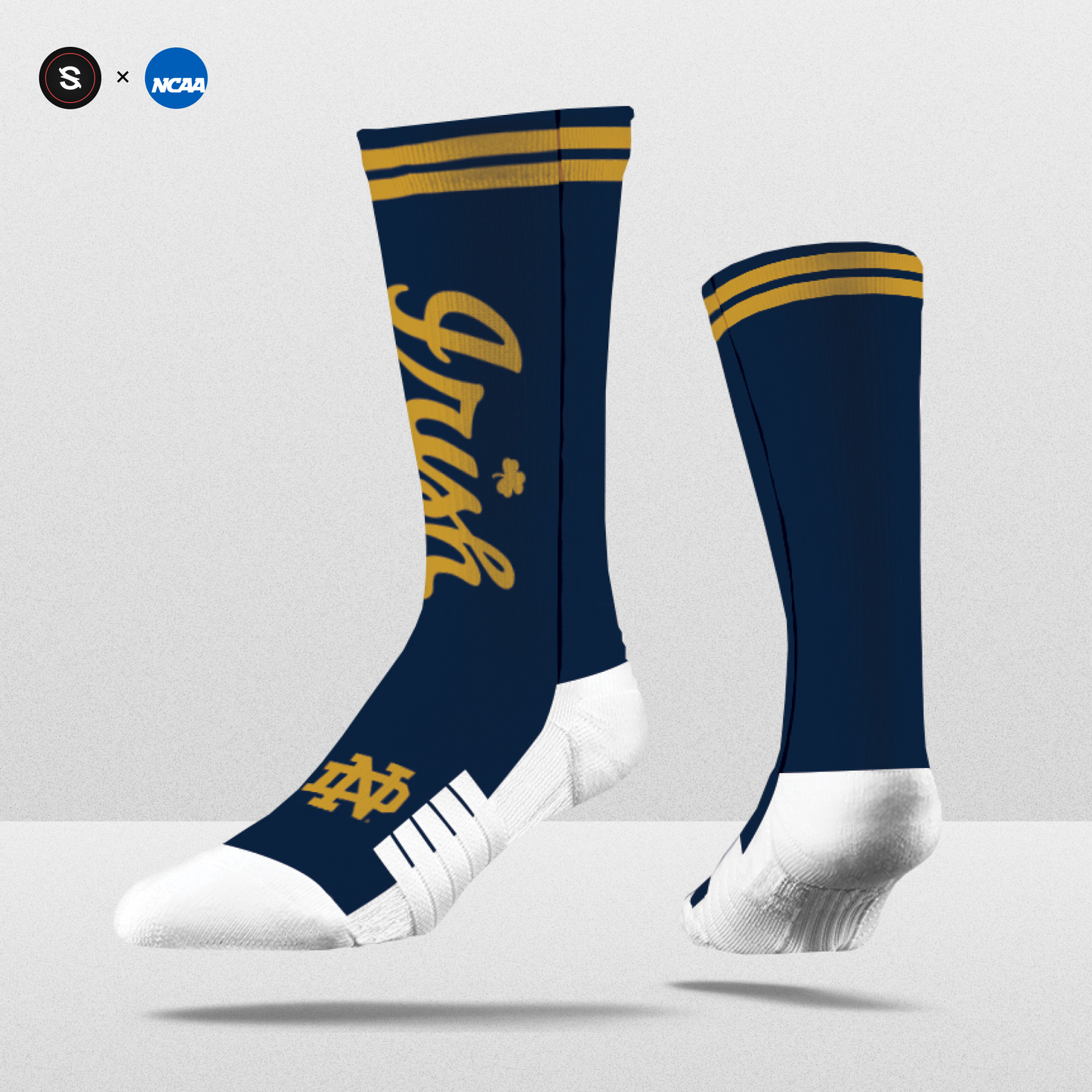 NCAA Script Crew Socks