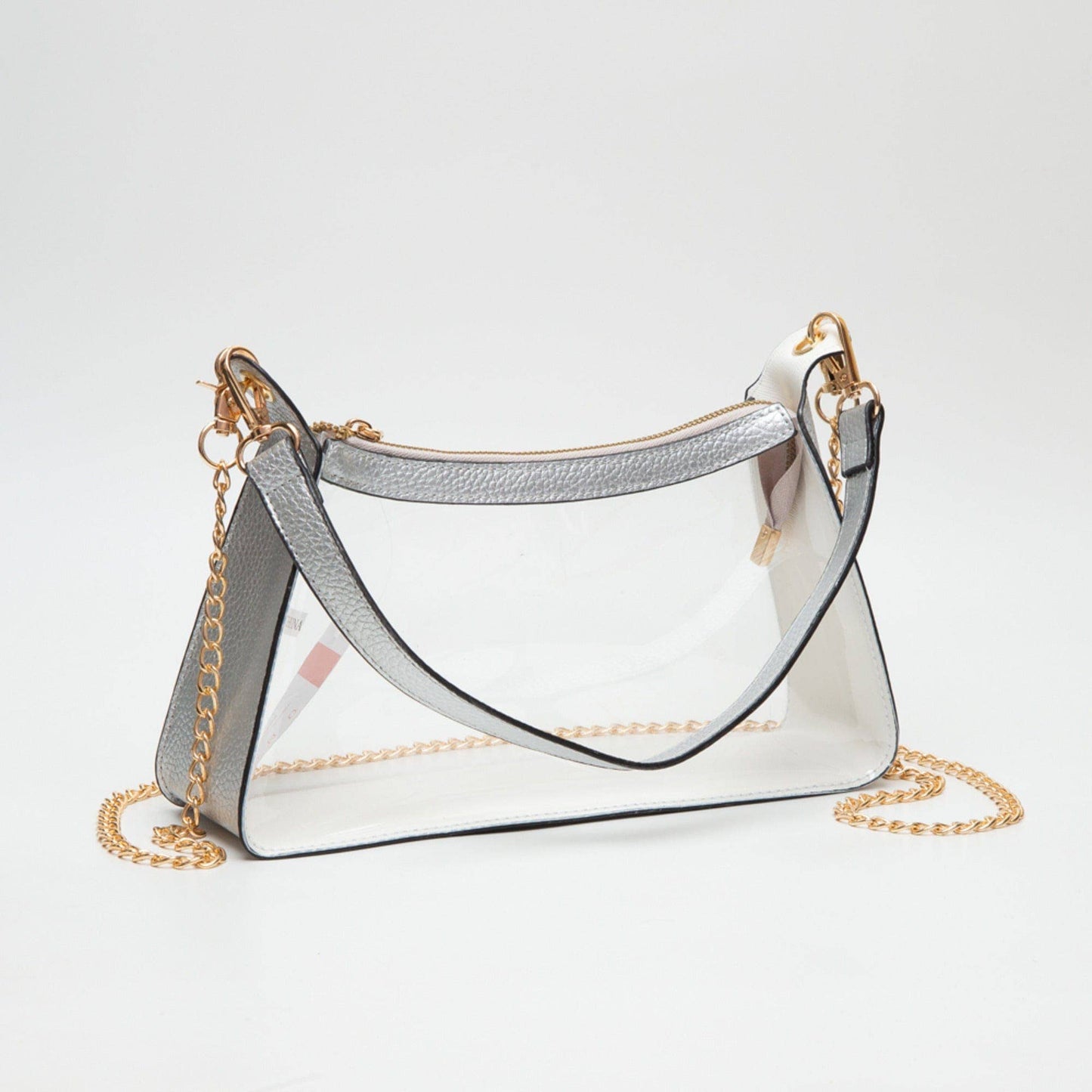 Marilyn Clear Satchel Bag With Chain Strap