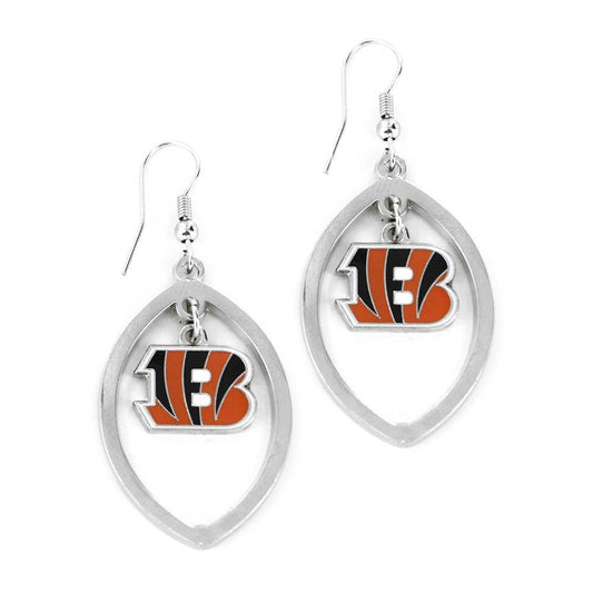 NFL Cincinnati Bengals Football Cutout Earrings