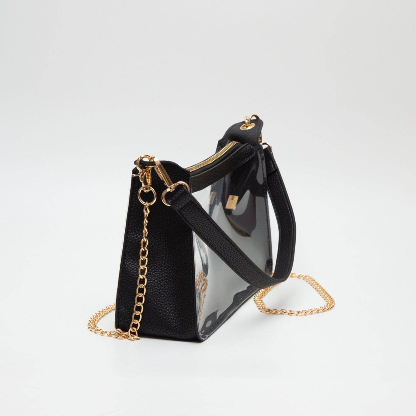 Marilyn Clear Satchel Bag With Chain Strap