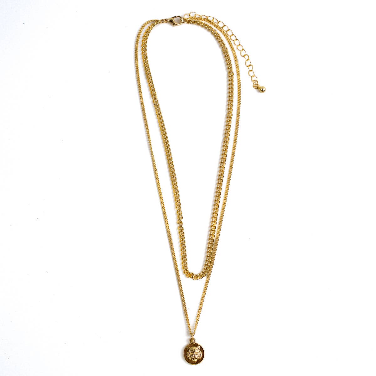 Tiger Layered Necklace   Gold   14"/16"/17"