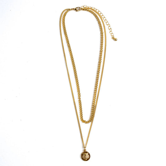 Tiger Layered Necklace   Gold   14"/16"/17"