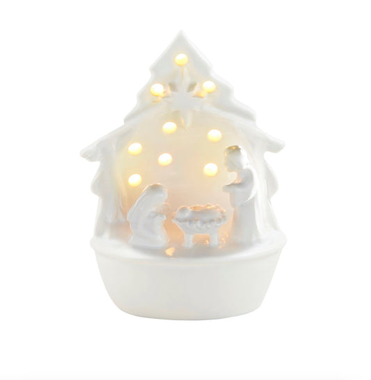 Mud Pie Light-Up Nativity Sitter