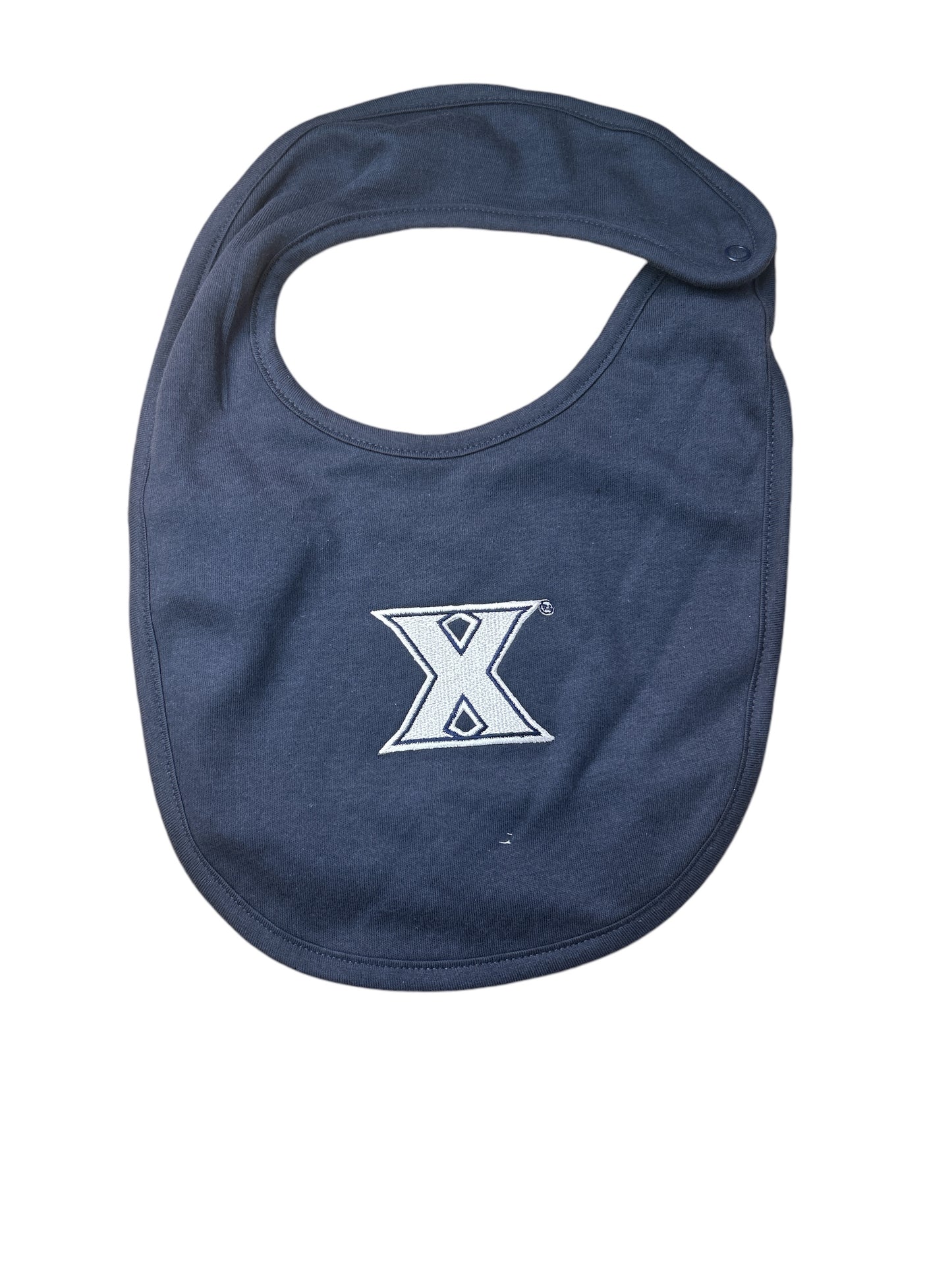 Xavier Musketeers Navy Blue Baby Bib