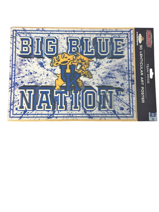 Kentucky Wildcats 12"x16" Unframed 3D Art Splatter Print