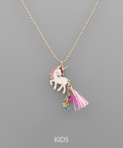 Rainbow Tail Unicorn Necklace