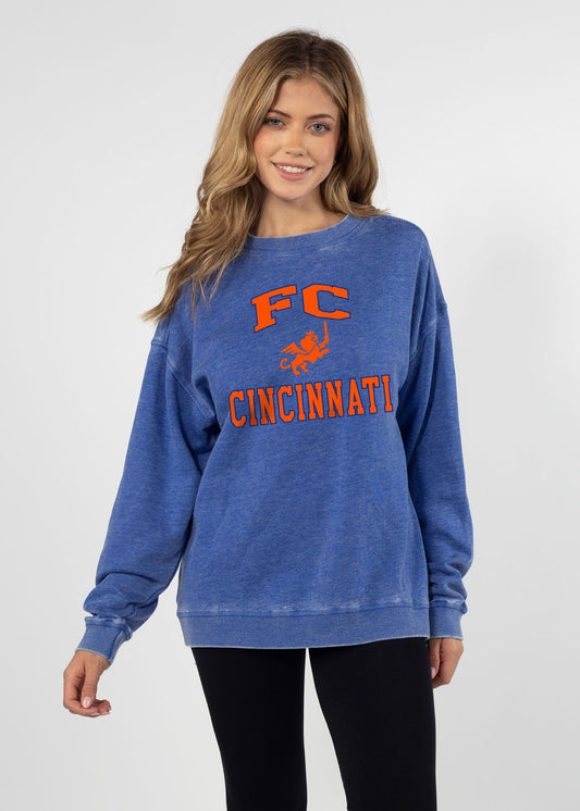FC Cincinnati Royal Burnout Sweatshirt