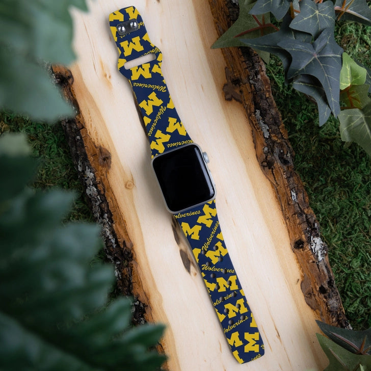 Michigan Wolverines HD Logo Apple Watch Band