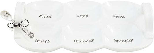 Mud Pie Circa Snack Tray Set; Tray 7" x 12 1/4"