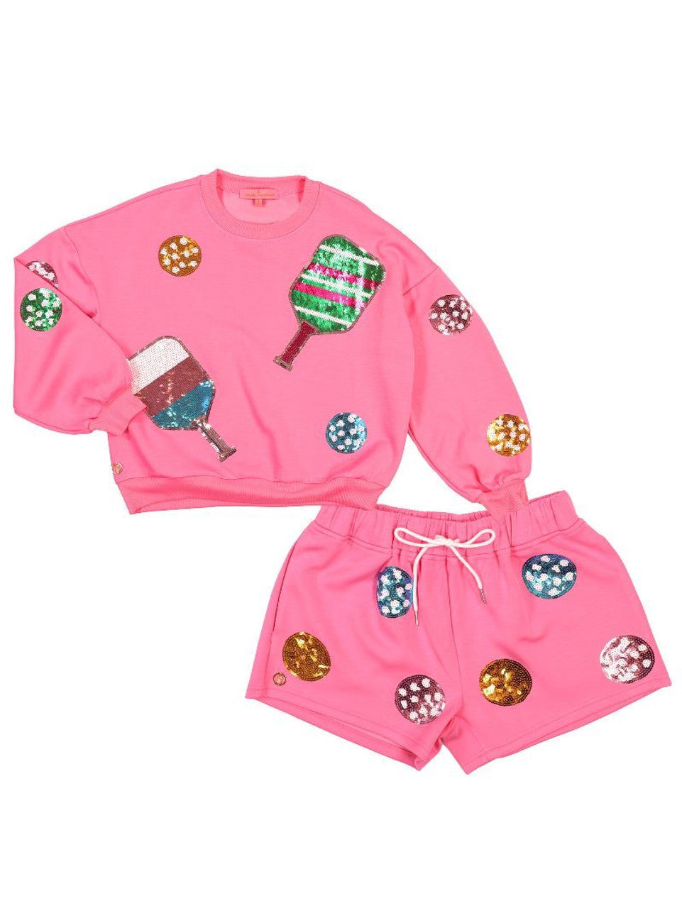 Pickleball Sequin Pullover and Shorts Set