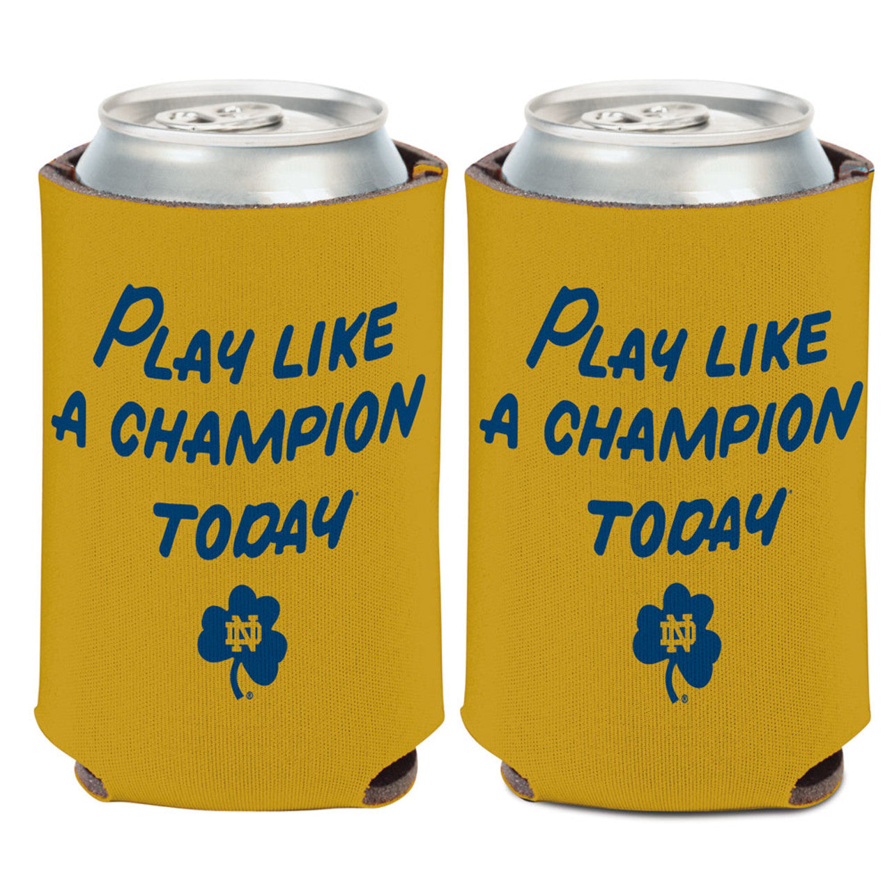 Notre Dame Fighting Irish Can Cooler Slogan Design