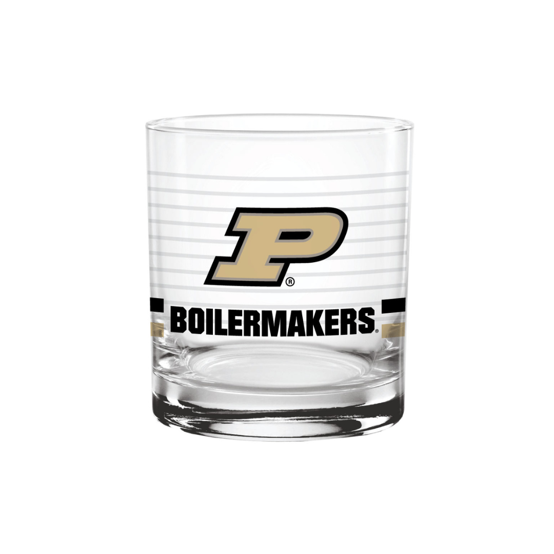 14oz Purdue Boilermakers Ring Rocks Glass