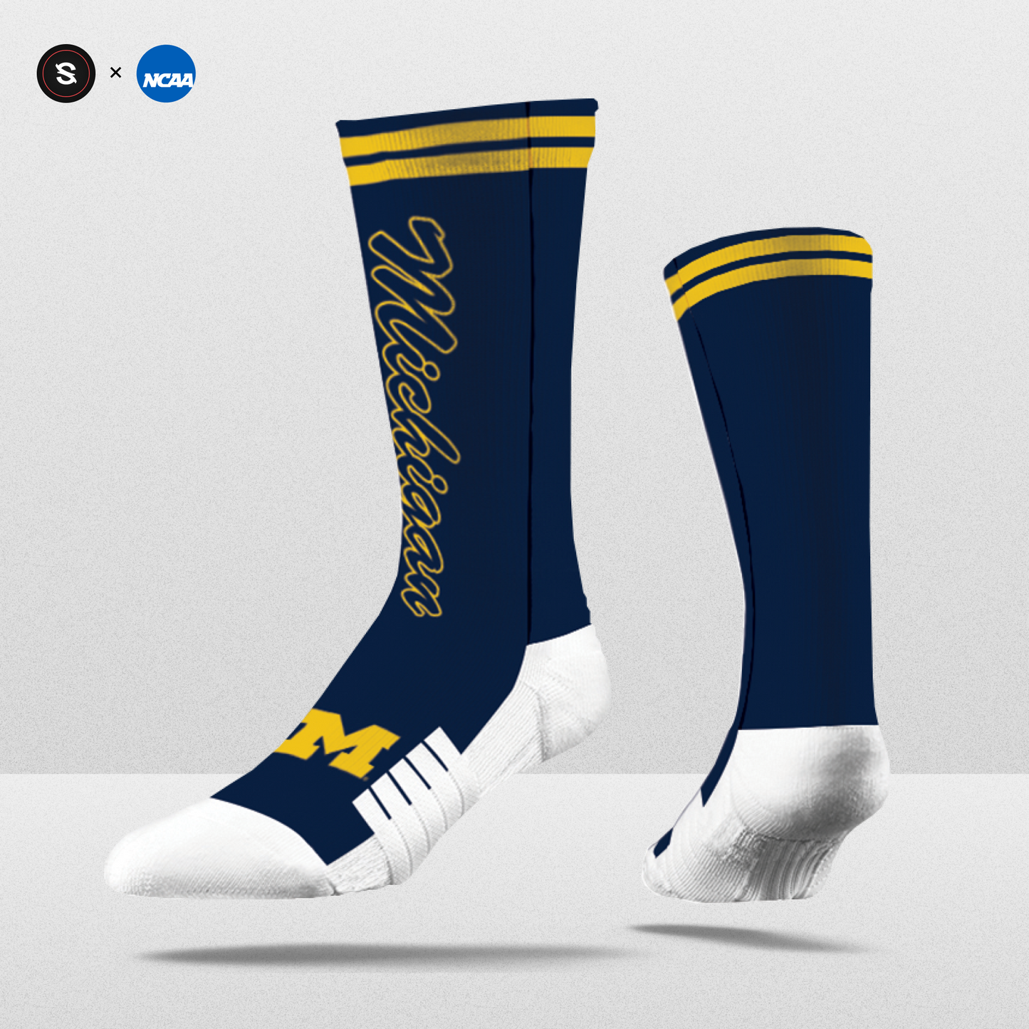 NCAA Script Crew Socks