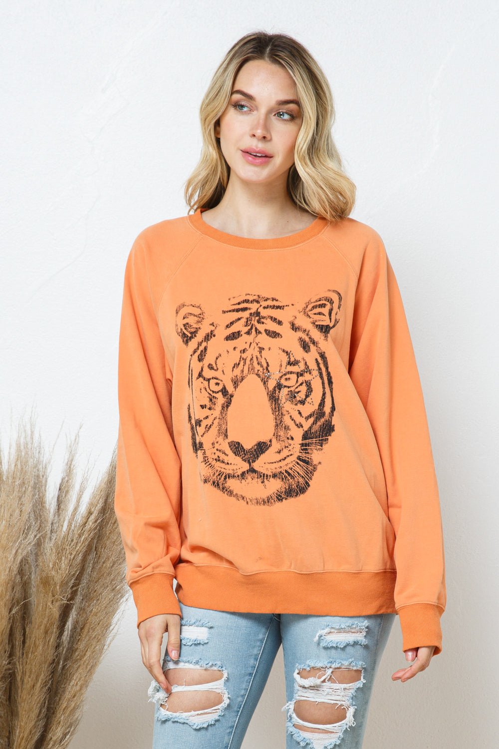 French Terry Starry Eye Tiger Sweatshirt