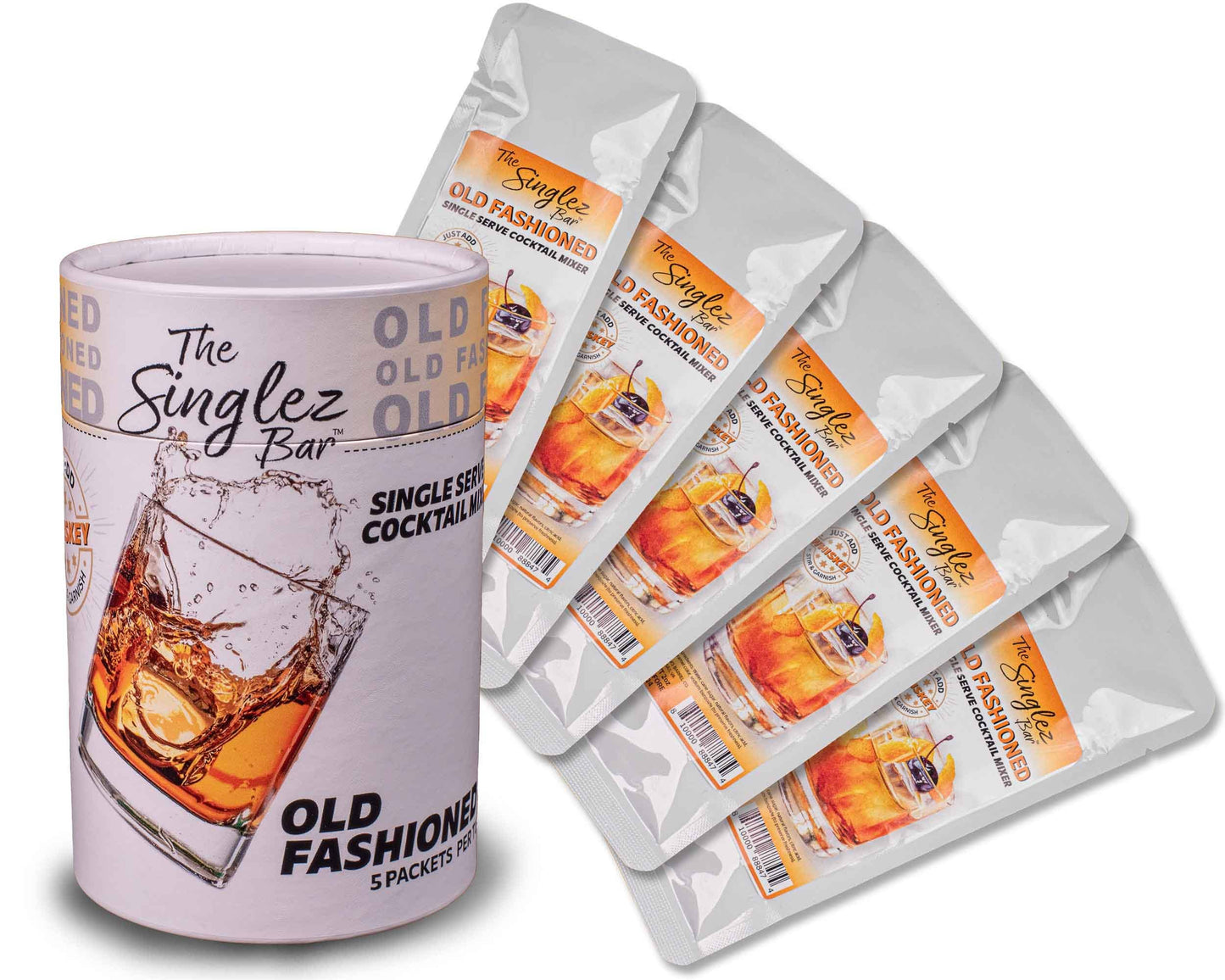 Old Fashioned- 5-Pack Single Serve Mixers