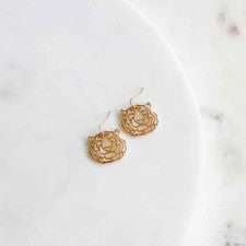 Gold Bengal Earrings- 1"