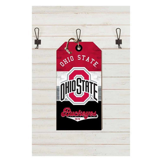 Ohio State Buckeyes Retro Small Wooden Tag Sign