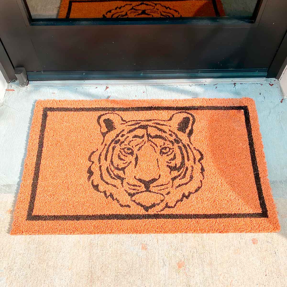 Tiger Coir Doormat in Black
