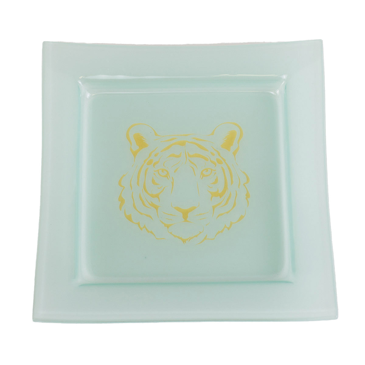 Tiger Square Glass Serving Platter