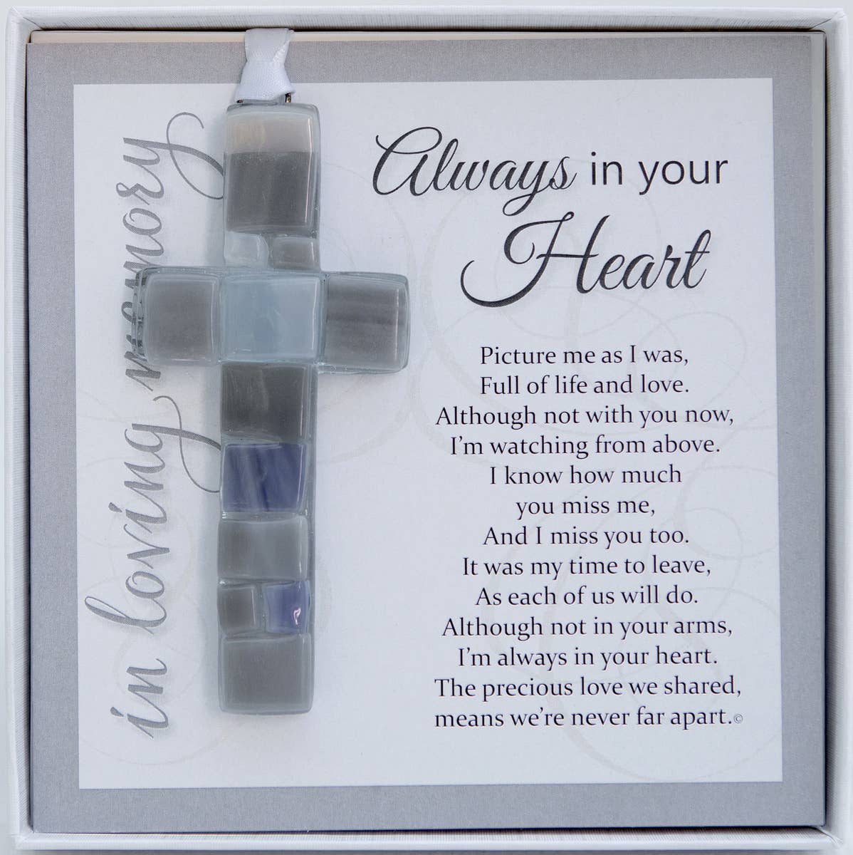 Always In Your Heart Sympathy Gift: Mosaic Cross 6307G